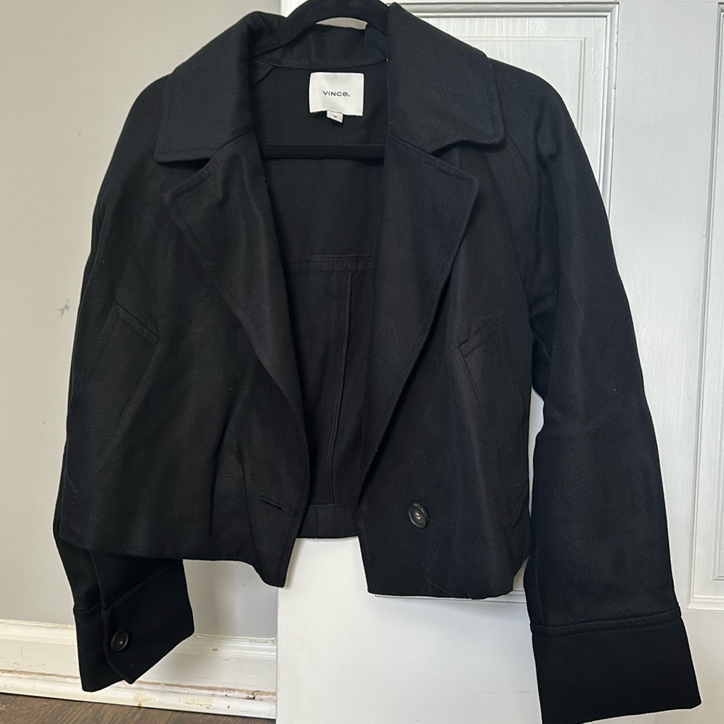 Vince Oversized Cropped Trench Size Small Nwot
